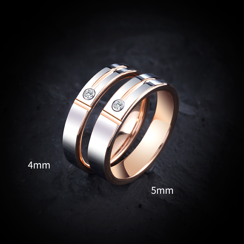Wrap Ring Gold - 男性と女性のための合成モアッサナイト結婚指輪,彫刻,ピンクゴールドメッキ,タングステン