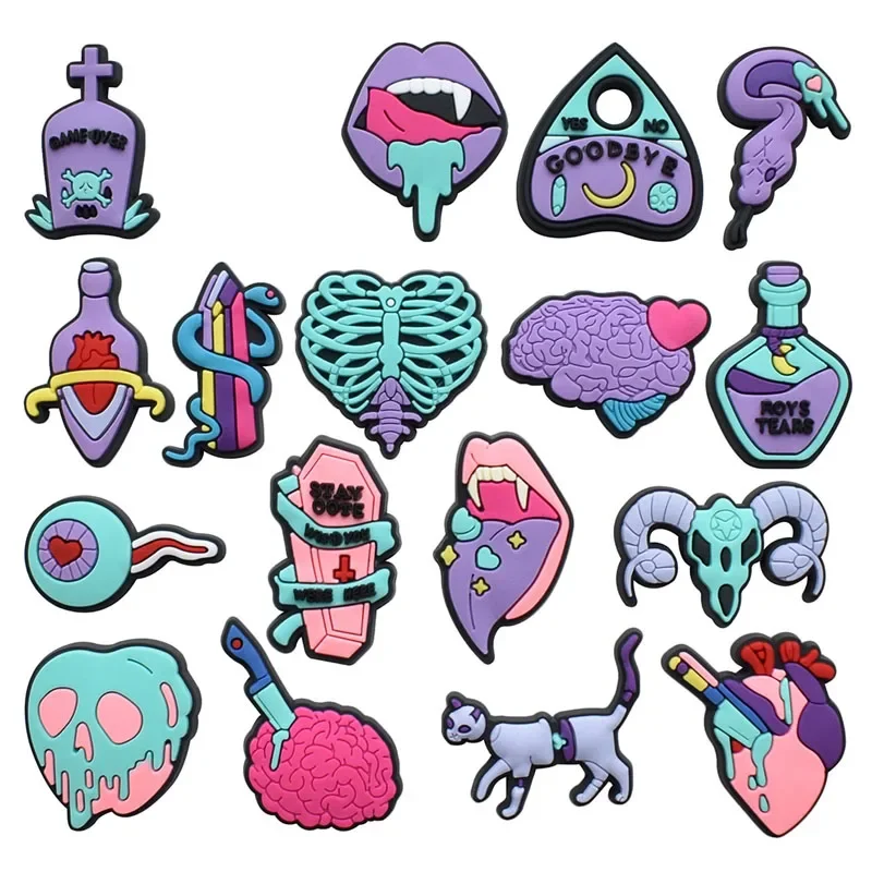 Women'S Accessories For Crocs - クロックス用シューズチャーム,アクセサリー ワニの装飾のためのハロウィーンの靴の魅力、ジーンズのピン、下駄、クリップ、バッジ、ハロウィーンのアクセサリー