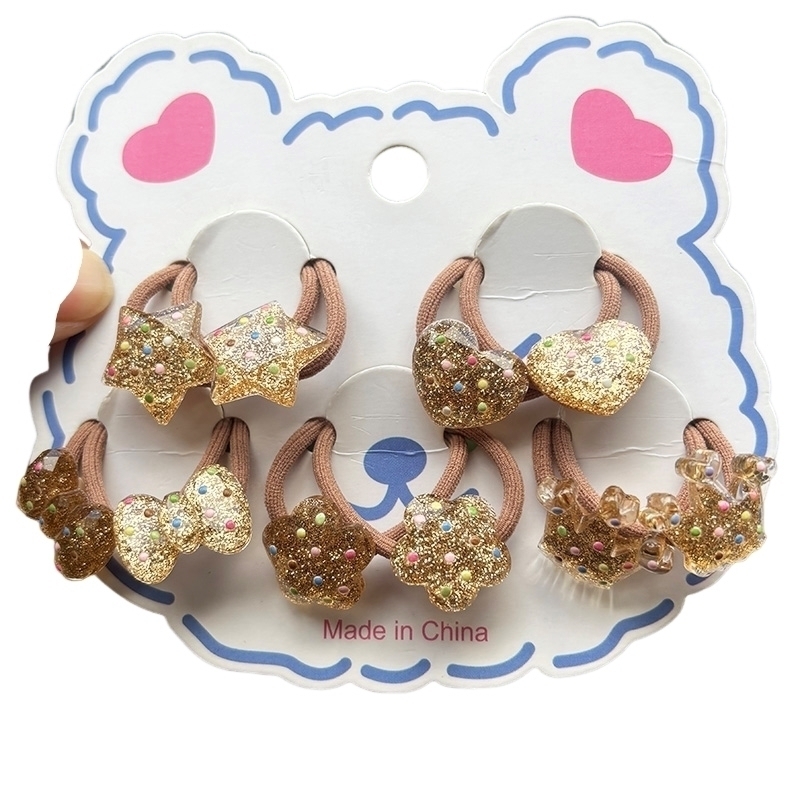 Wrap Ring Gold - 女の子のための光沢のあるゴールドの弾性ヘアバンド、子供のためのヘアアクセサリー、赤ちゃんのためのネクタイ、素敵な帽子、新しい、2個