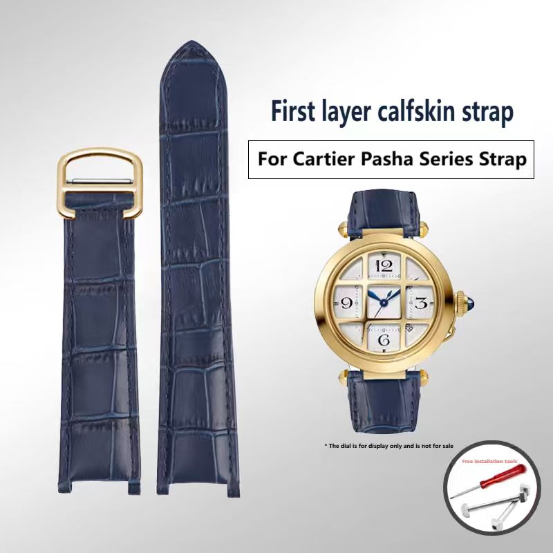 Women'S Accessories Cartier - カルティエパシャ本革時計バンドリストバンドアクセサリー折りたたみバックル男性女性時計ストラップ 21 × 15 ミリメートル 20