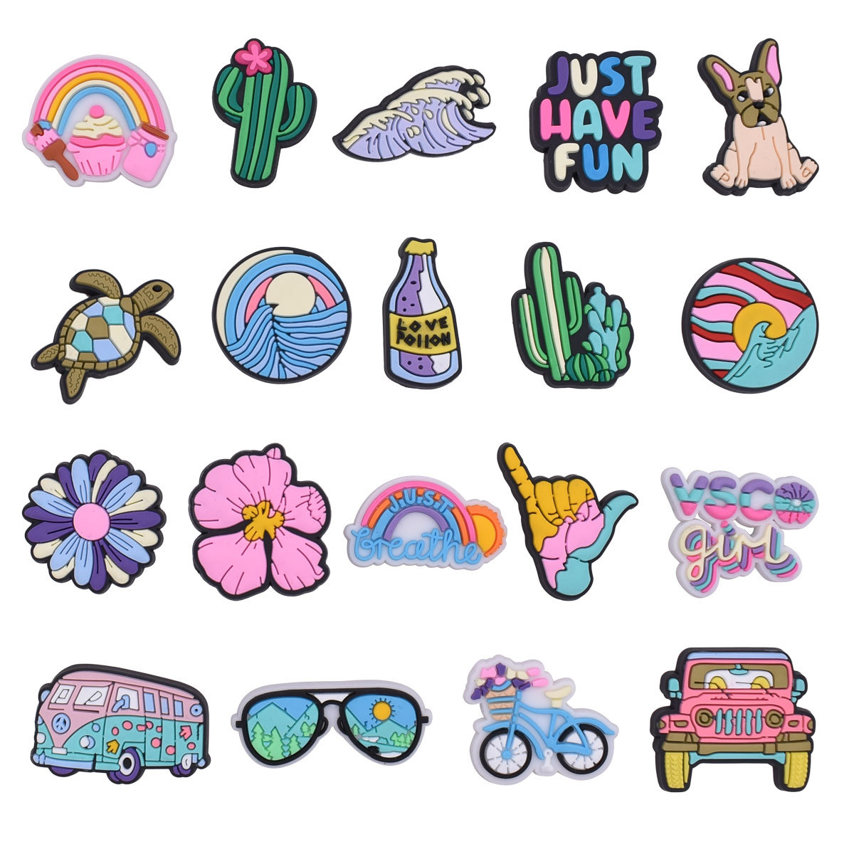 Women'S Accessories For Crocs - ビーチバケーションシューズチャーム クロックス用シンボルシューズアクセサリー クロックスデコレーションピン メンズアクセサリー ジーンズ 女性用クロッグクリップ