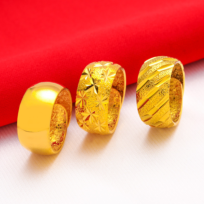 男性用の大きな調節可能なリング,12mm,100% k,本物 - Wrap Ring Gold のレビューと価格
