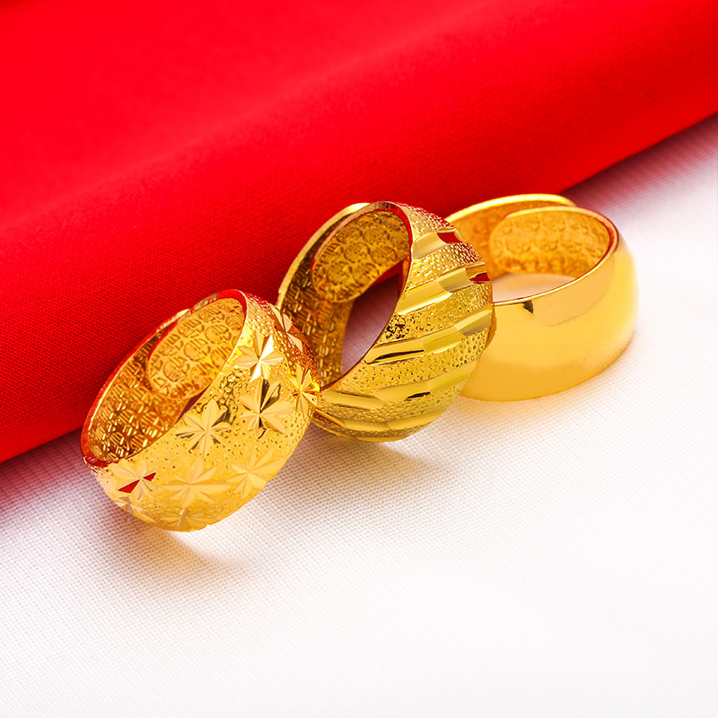 男性用の大きな調節可能なリング,12mm,100% k,本物 - Wrap Ring Gold のレビューと価格