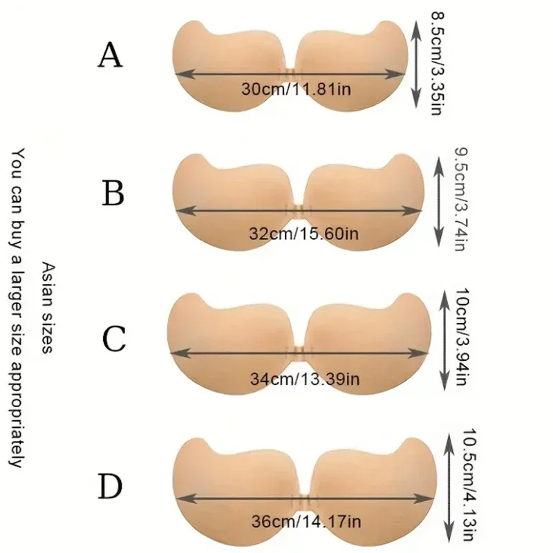 2 ペア女性目に見えない下着ヌーブラ胸パッチ 3 色低刺激性 - Women'S Accessories Mango のレビューと価格