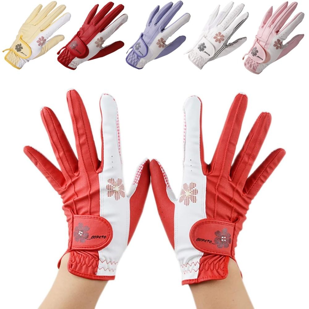 滑り止め加工を施したゴルフグローブ2枚セット。通気性があり、 - Women'S Golf Accessories のレビューと価格