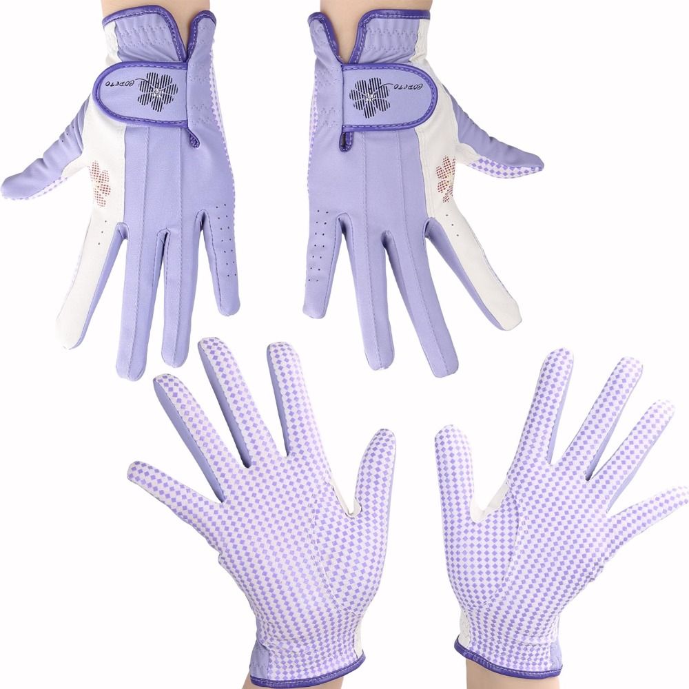 滑り止め加工を施したゴルフグローブ2枚セット。通気性があり、 - Women'S Golf Accessories のレビューと価格