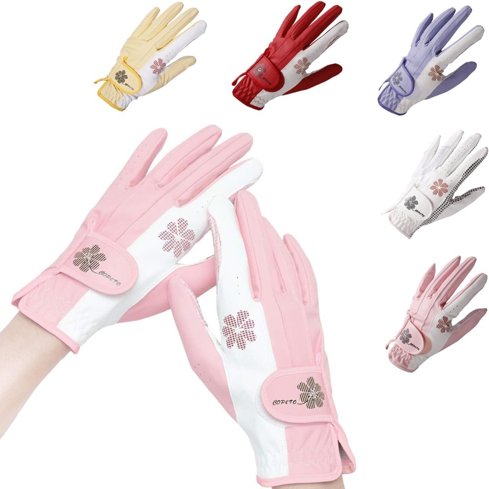滑り止め加工を施したゴルフグローブ2枚セット。通気性があり、 - Women'S Golf Accessories のレビューと価格