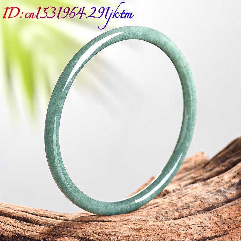 天然ビルマ翡翠ブレスレットバングル 本翡翠 デザイナーアクセ - Women Accessories For Gift のレビューと価格