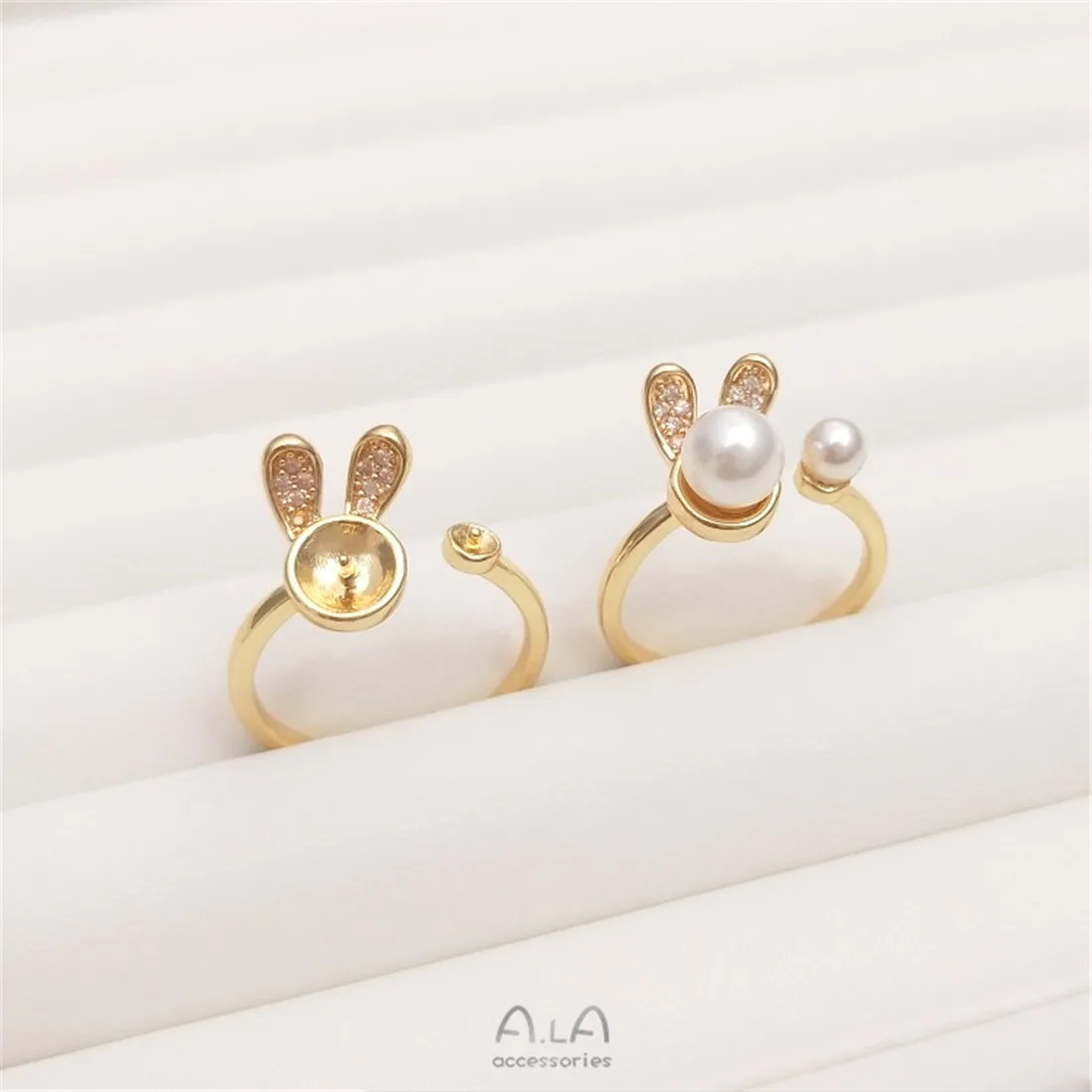 ジルコンバタフライとフィッシュテールリングのセット,手作りの - Wrap Ring Gold のレビューと価格