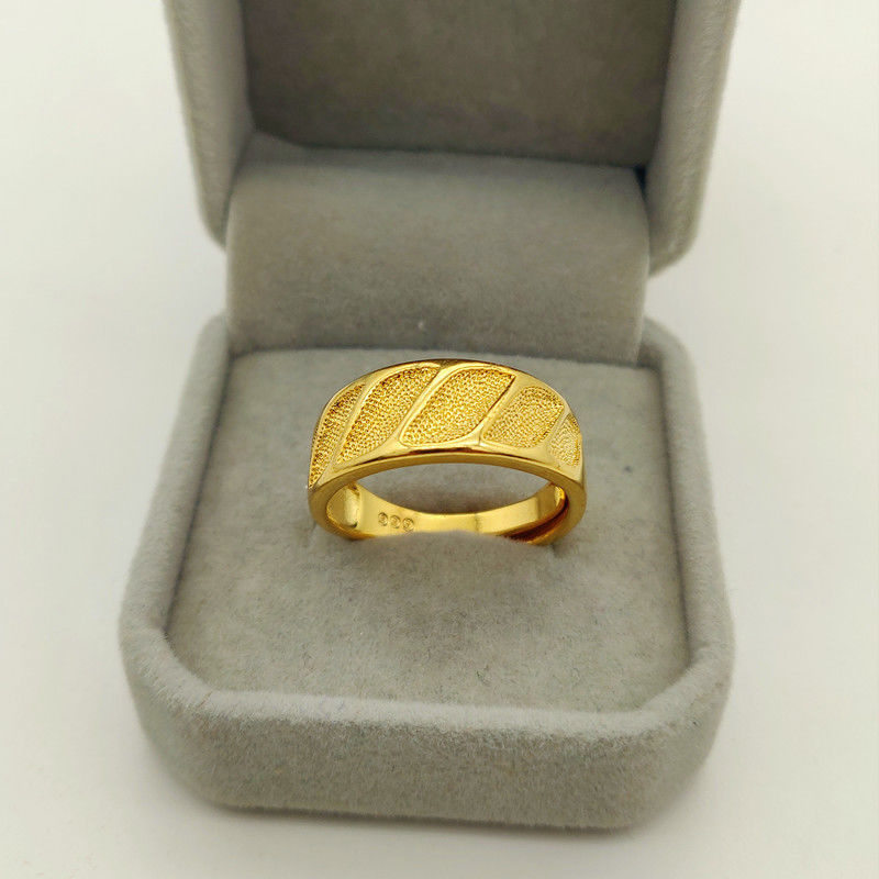 男性と女性のためのリングのペア,本物の18k,黄色,ゴールド - Wrap Ring Gold のレビューと価格