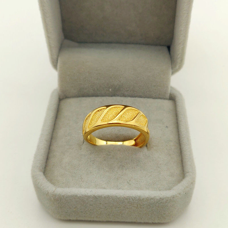 男性と女性のためのリングのペア,本物の18k,黄色,ゴールド - Wrap Ring Gold のレビューと価格