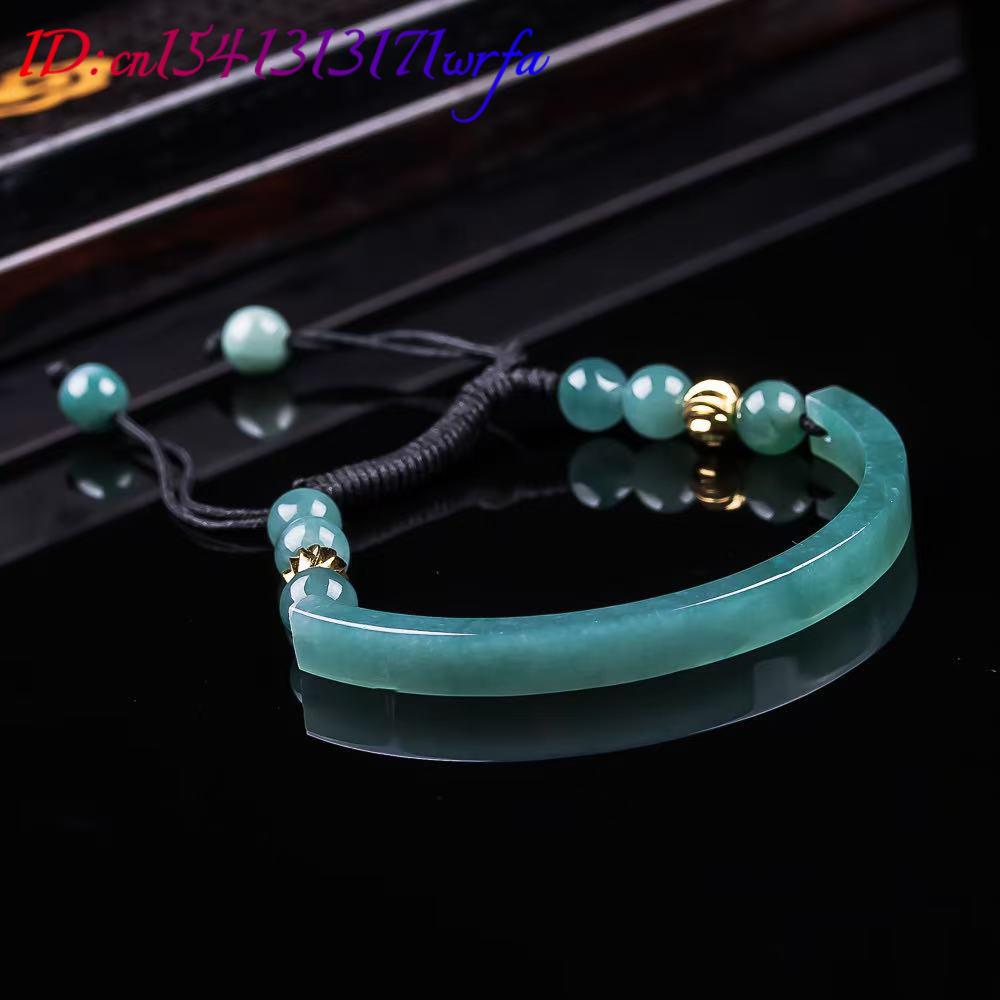 ミャンマー翡翠ブレスレットアクセサリー彫刻宝石天然ビルマ翡翠 - Women Accessories For Gift のレビューと価格