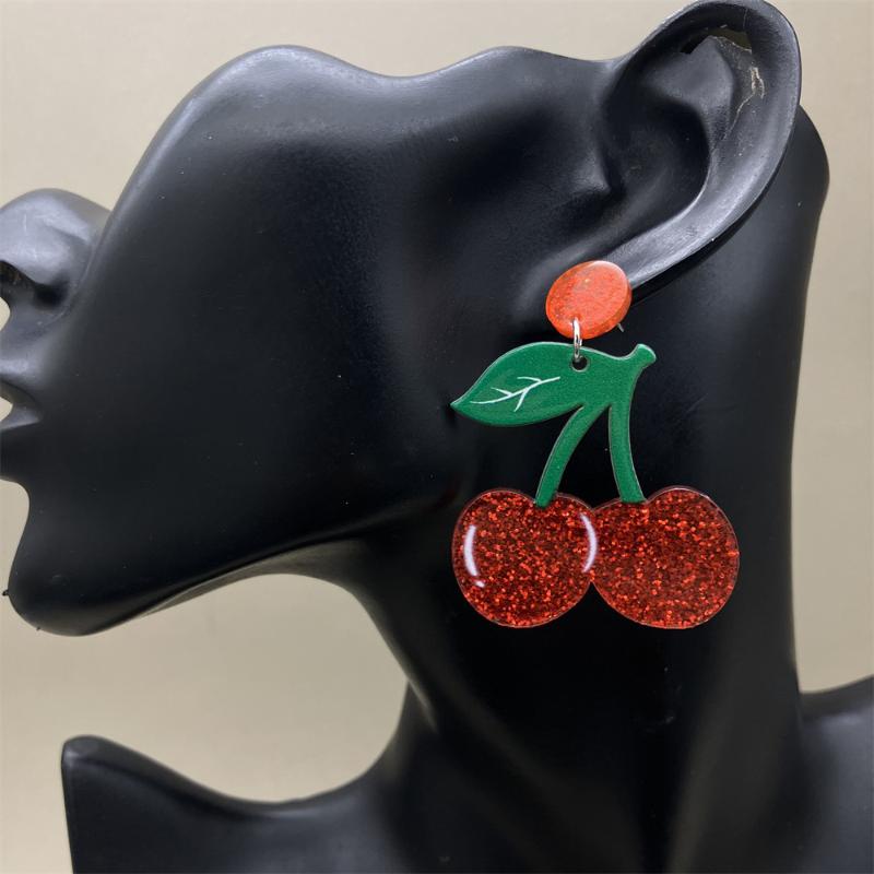 新しい素敵なフルーツイヤリング、マンゴー、イチゴ、スイカのフ - Women'S Accessories Mango のレビューと価格
