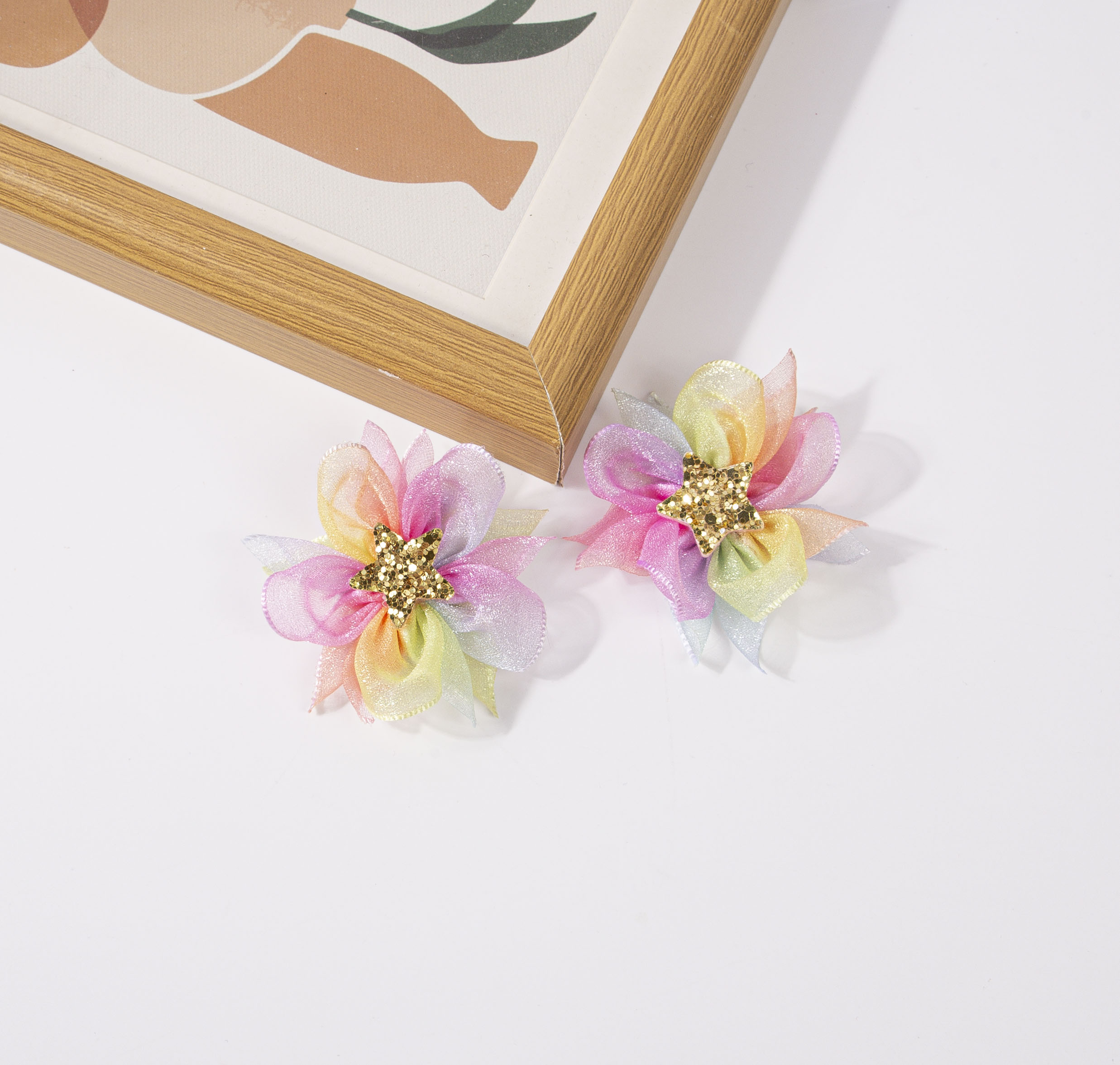 2/4 グラデーションレインボーシフォンヘアクリップ、キラキ - Women'S Accessories Rainbow Shops のレビューと価格