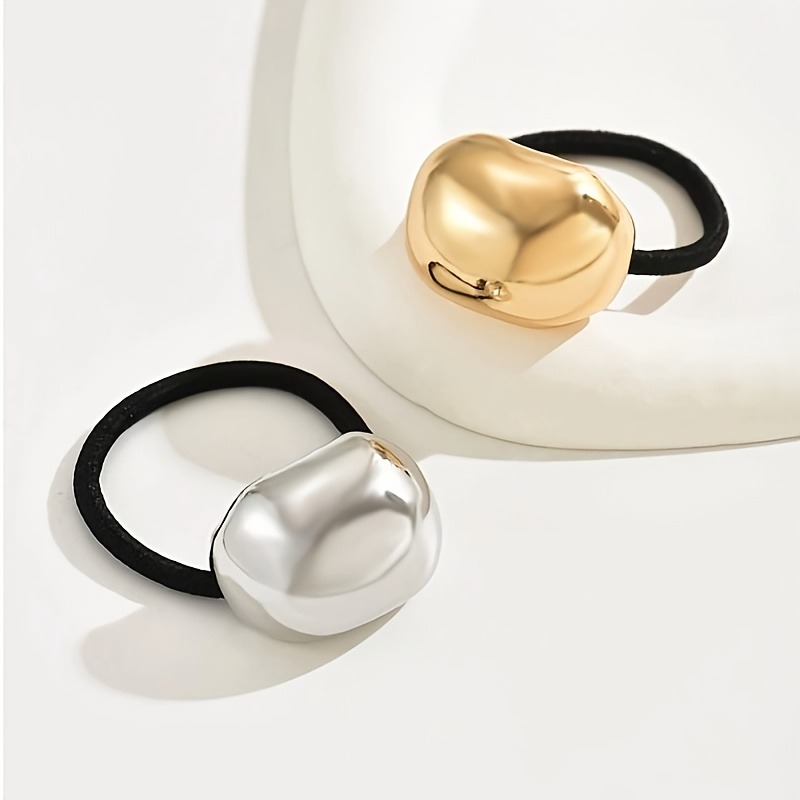 1/2 個メタルブロック装飾ヘッドバンドゴールドシルバーデュ - Wrap Ring Gold のレビューと価格