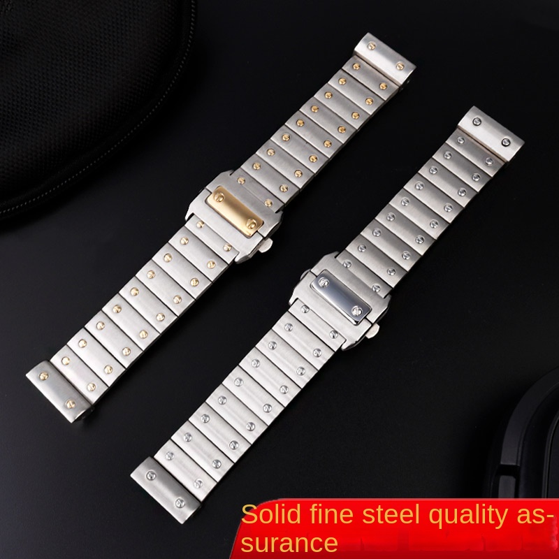 固体ステンレス鋼時計バンドカルティエサントス 100 男性女 - Women'S Accessories Cartier のレビューと価格