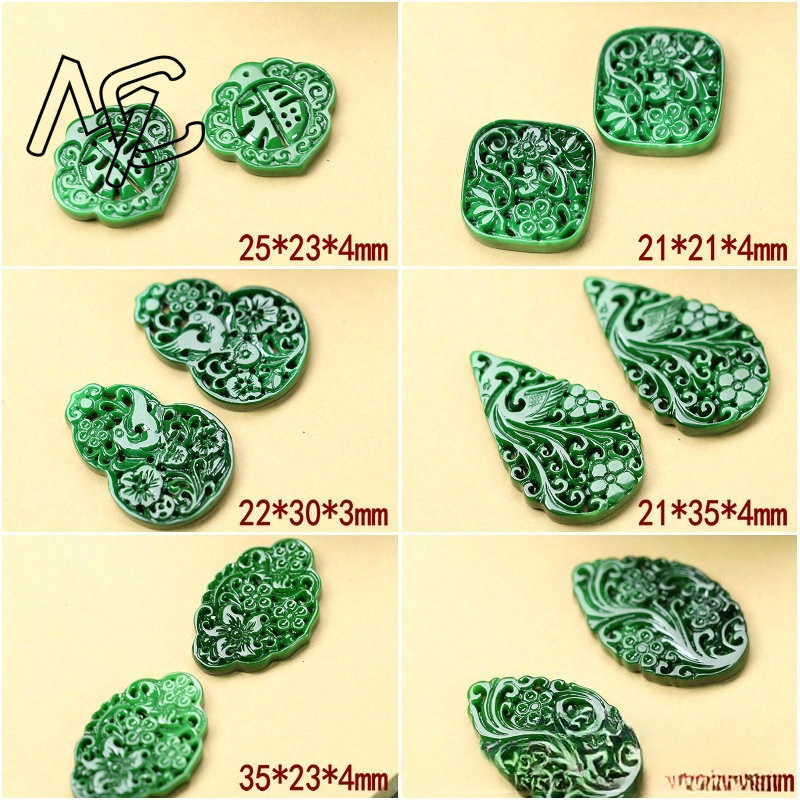 2 個 DIY ナチュラルドライグリーンエメラルド中空アウト - Women Accessories For Gift のレビューと価格