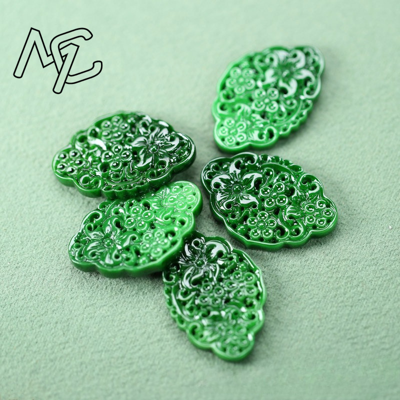 2 個 DIY ナチュラルドライグリーンエメラルド中空アウト - Women Accessories For Gift のレビューと価格