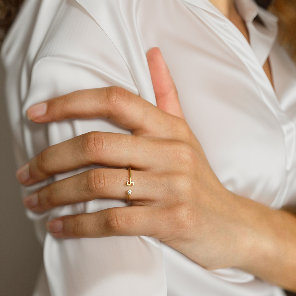 EMANCO カスタムオープンエンドリング カラフルな誕生石 - Wrap Ring Gold のレビューと価格
