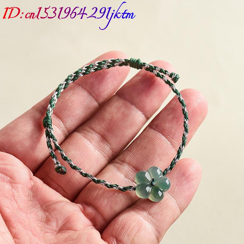 ビルマ翡翠フラワーブレスレット天然翡翠チャームファッションア - Women Accessories For Gift のレビューと価格