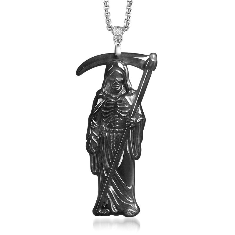 ミャンマー翡翠死神ペンダントネックレスアクセサリー 925  - Women Accessories For Gift のレビューと価格