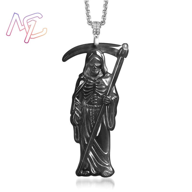 ミャンマー翡翠死神ペンダントネックレスアクセサリー 925  - Women Accessories For Gift のレビューと価格