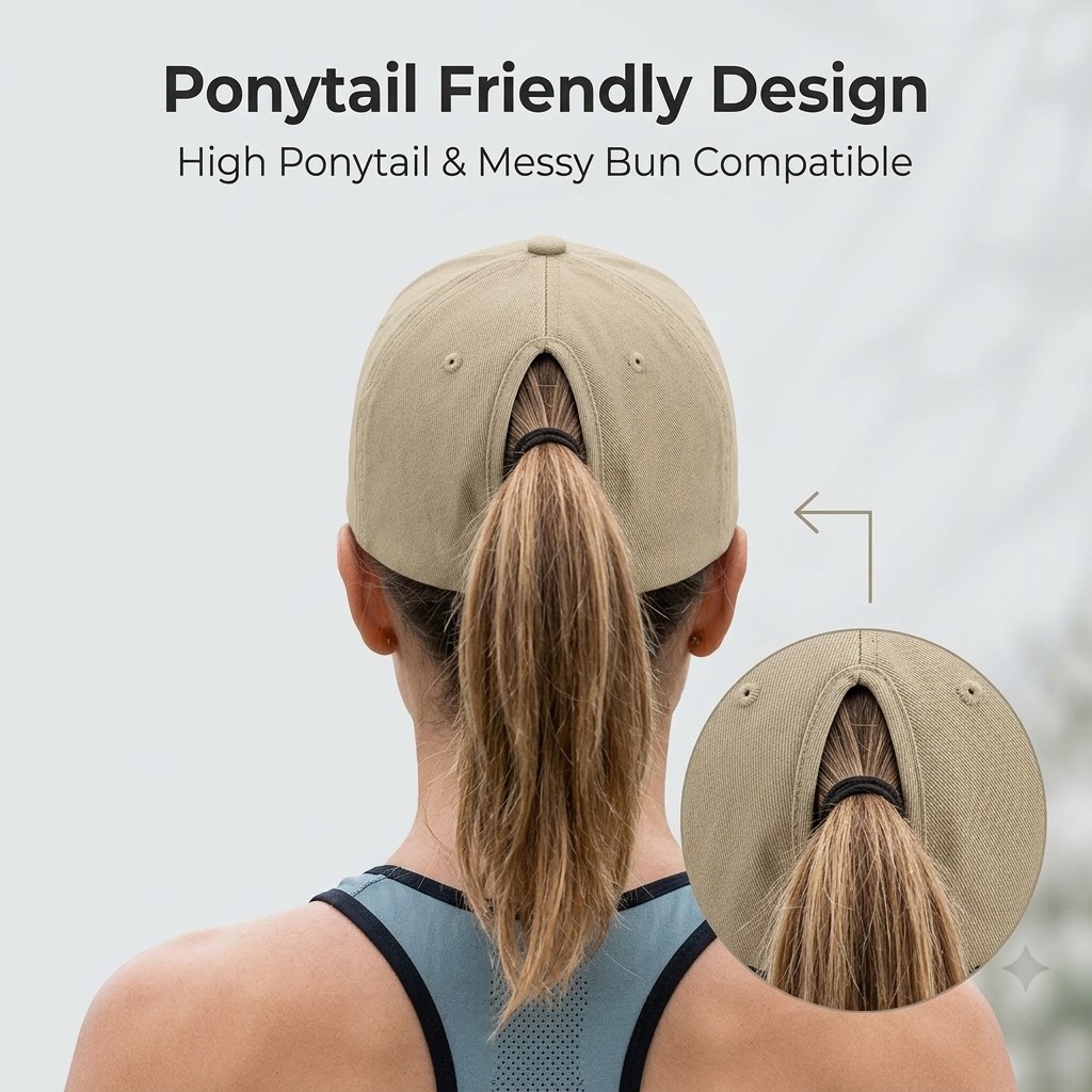 レディースファッション マグネット式ポニーテールハット 速乾 - Women'S Golf Accessories のレビューと価格